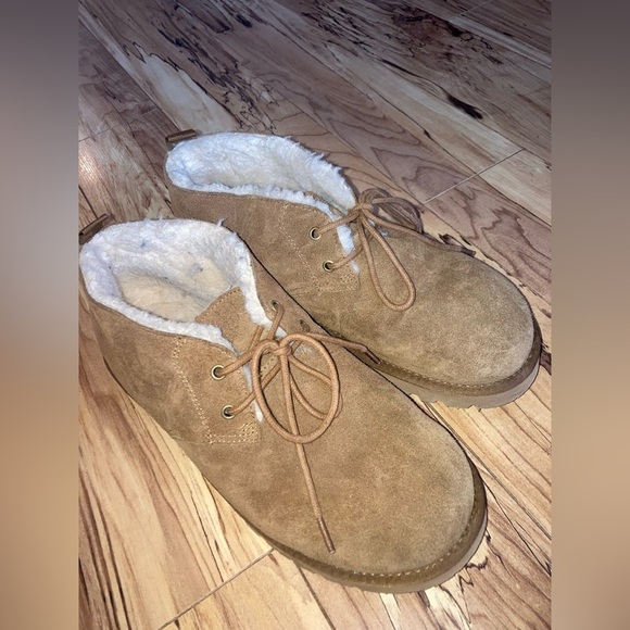 Pawz by bear paw mens Gavin chukka boots slippers tan size 10 - Picture 2 of 14